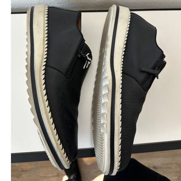 Giuseppe Zanotti Ron Costner Sneaker Black Leather Emboss Cream Side Zip 43 / 10 - Picture 11 of 16